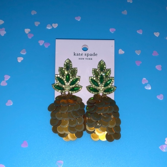Kate Spade By the Pool Pineapple Statement Studs - Picture 4 of 5